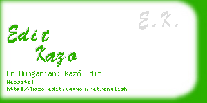 edit kazo business card