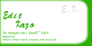 edit kazo business card